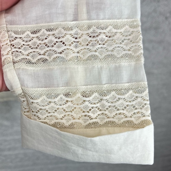 NWT Women's THEORY Alynn Ivory Button Down Shirt Sz L Washed Gauze - Picture 8 of 15